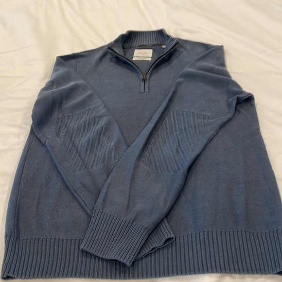 Billy Reid Blue Cotton/Cashmere Men’s Sweater Small - Picture 5 of 9